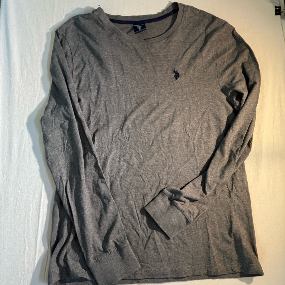 U.S. Polo Assn. Charcoal Long Sleeve Men's Tee